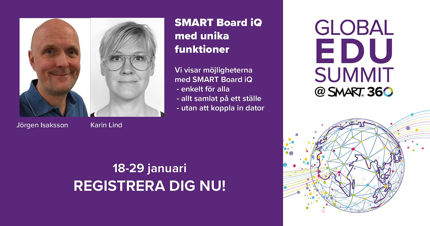 Jörgen Isaksson och Karin Lind visar alla unika funktioner i SMART Board iQ